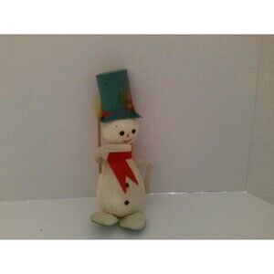 1970's Snowman Knitted Cloth/ Plastic Japan